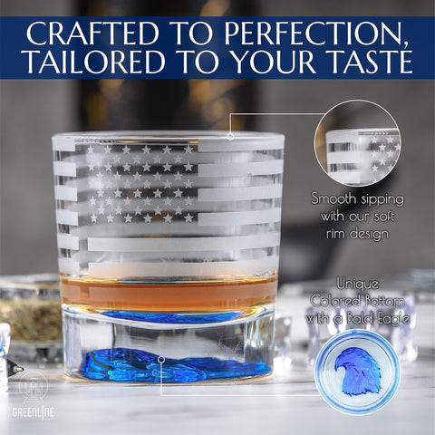 Heavy base design adds stability for whiskey tastings and casual cheers.