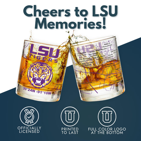 Greenline Goods LSU Tigers glasses celebrate campus pride at gatherings