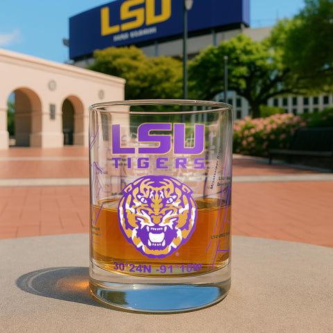 Greenline Goods LSU Tigers glasses are dishwasher safe with durable print