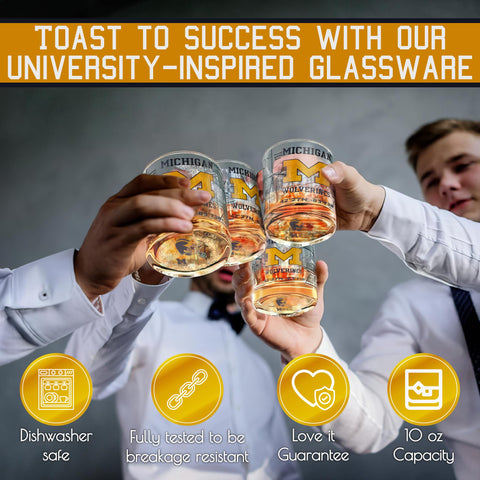 Greenline Goods Wolverines glasses heavy-base—enhances grip for Old Fashioned pours.
