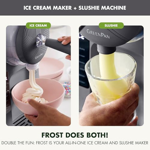 GreenPan Frost 2qt capacity supports family-sized portions for sharing.
