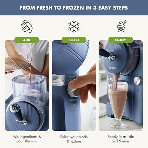 GreenPan Frost 2QT capacity supports family-sized frozen desserts.