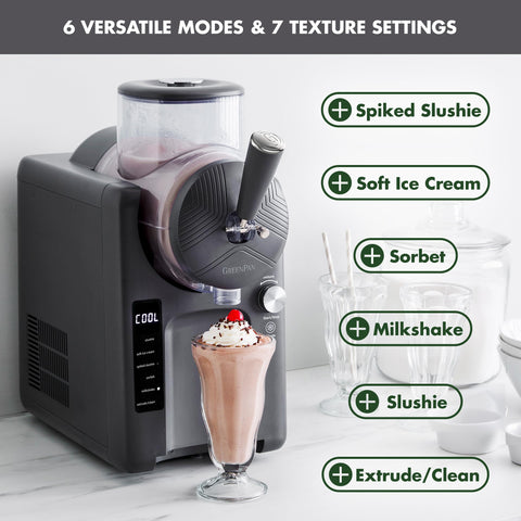 GreenPan Frost dispensing handle provides neat, controlled servings.