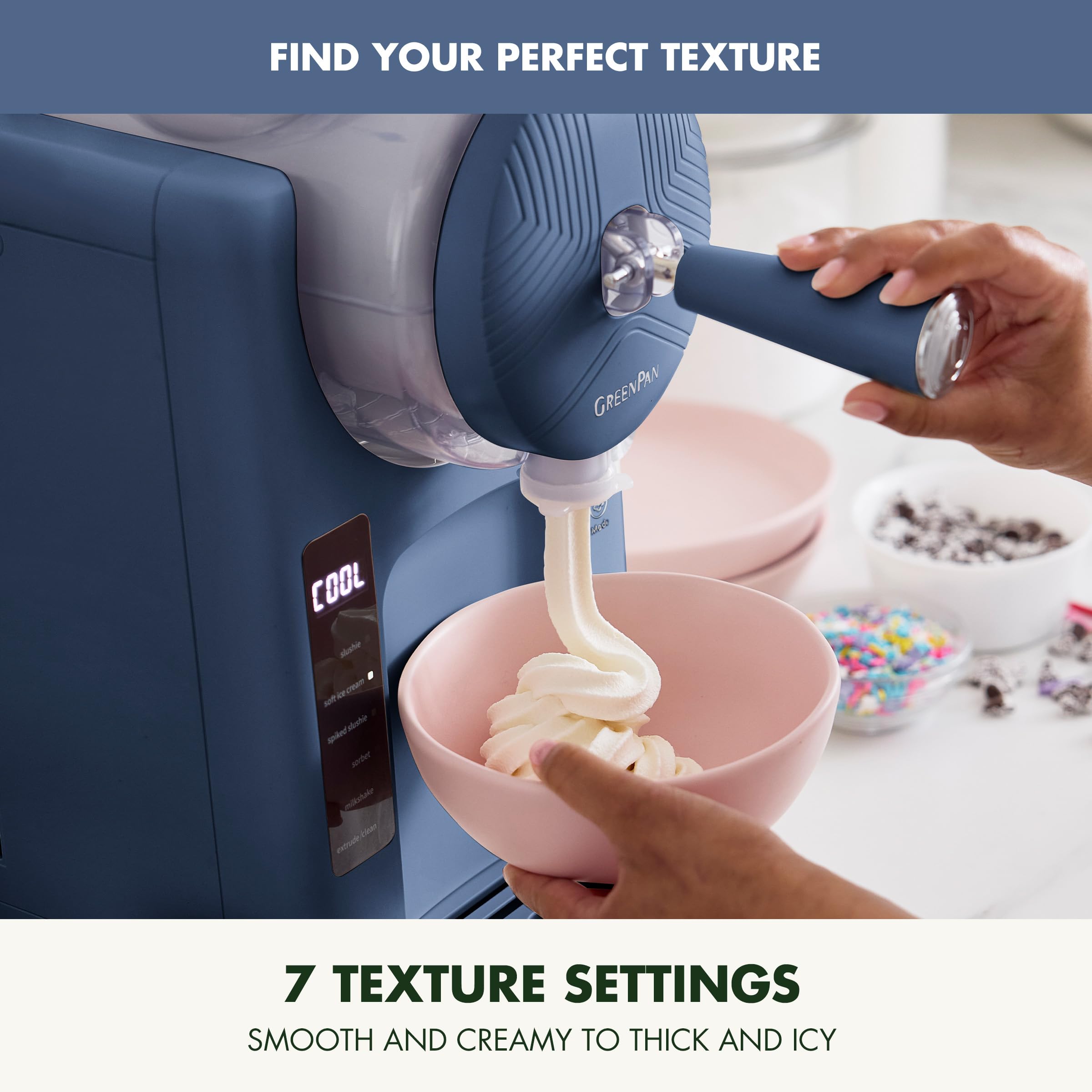 GreenPan Frost family-size portions let sharing with friends.