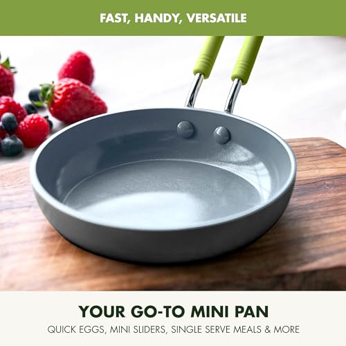 Close-up of GreenPan Mini ceramic nonstick surface for effortless cooking