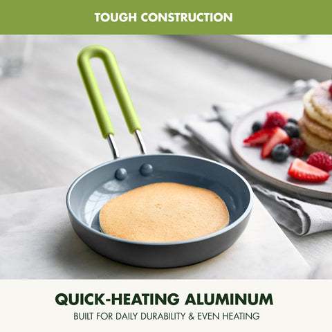 GreenPan Mini dishwasher-safe design for simple cleanup after meals