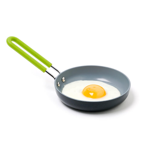 GreenPan Mini egg pan top view with ceramic nonstick for easy release