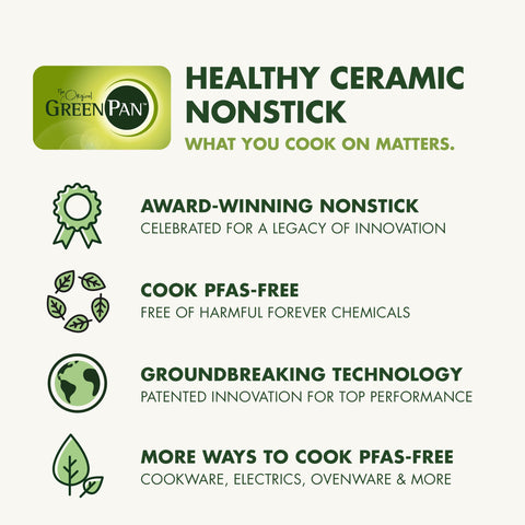 GreenPan Swift oven-safe up to 600°F for versatile stove-to-oven cooking