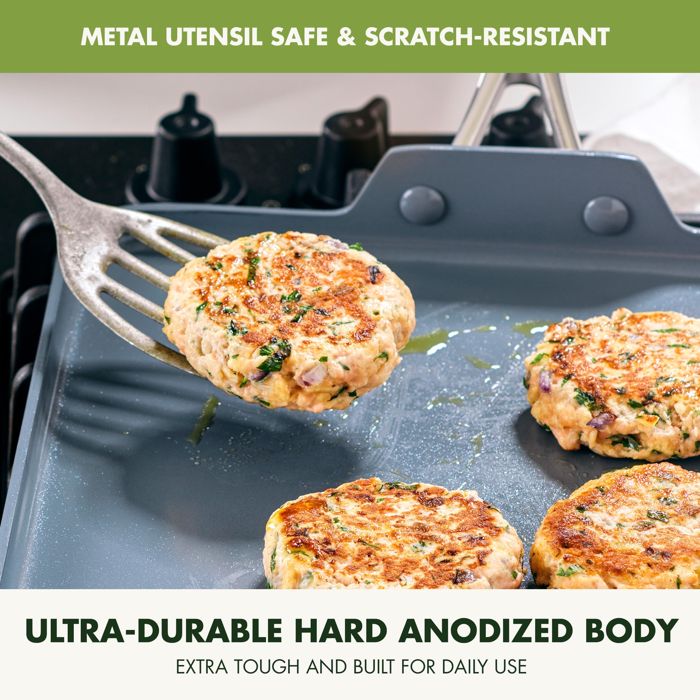 Dishwasher-safe Valencia Pro design for quick cleanup after cooking.