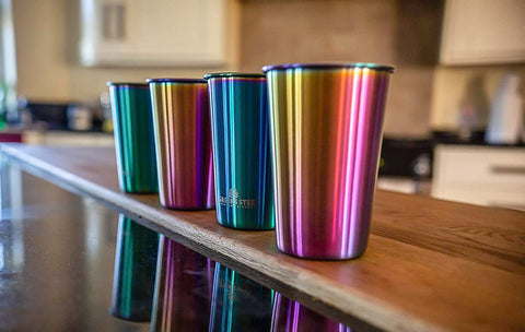 Greens Steel 10oz kids cups, camping kit ready for travels
