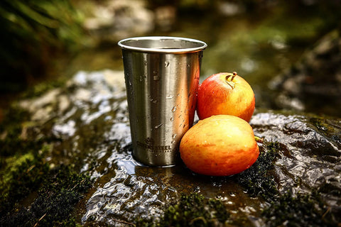 Greens Steel 20oz tumbler versatile for juice, water, or ice cream.