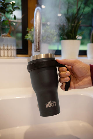 Greens Steel Beast 40oz curved straw makes sipping easy while active.