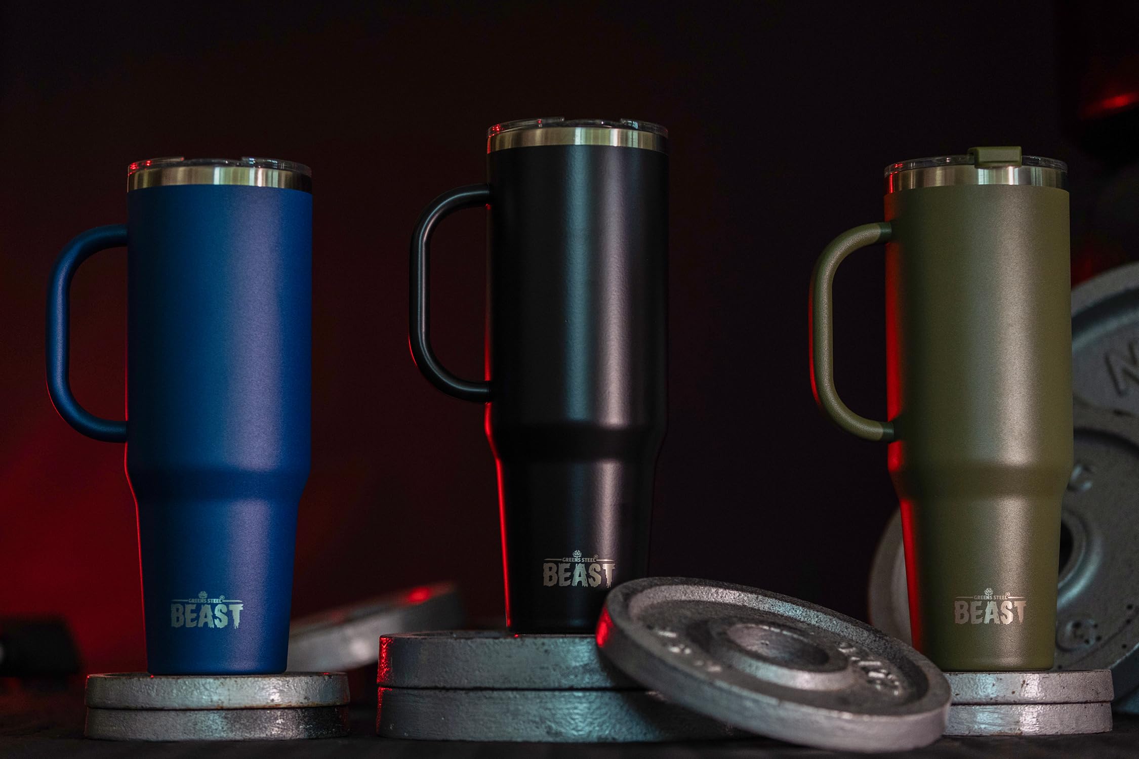 Greens Steel Beast 50oz tumbler interior is electro polished for pure taste