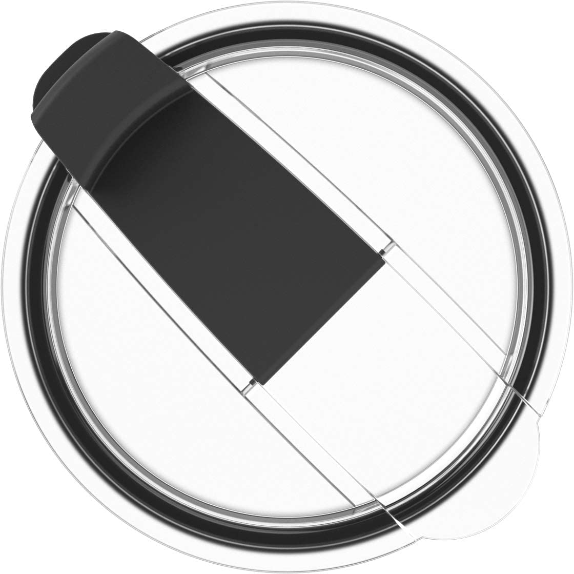 Greens Steel BEAST tumbler lid in a crystal-clear view for easy content checks.