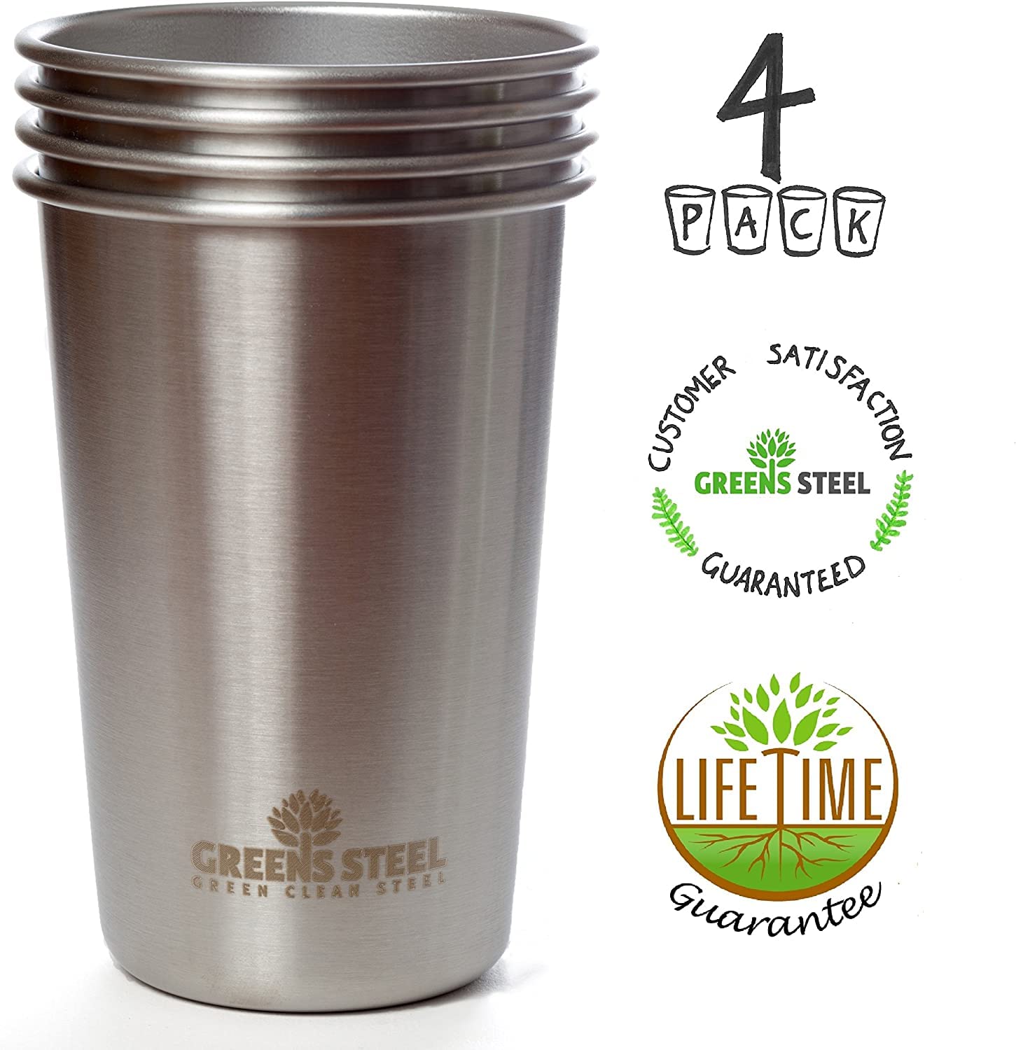 Greens Steel kid-friendly cups, durable option for kids and outdoor activities