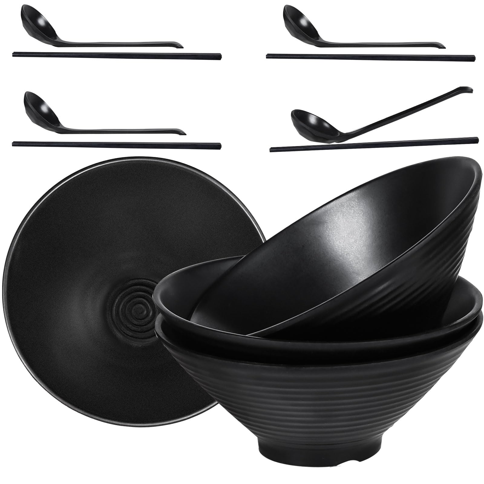 Greentainer black tableware adds a modern touch to everyday ramen nights