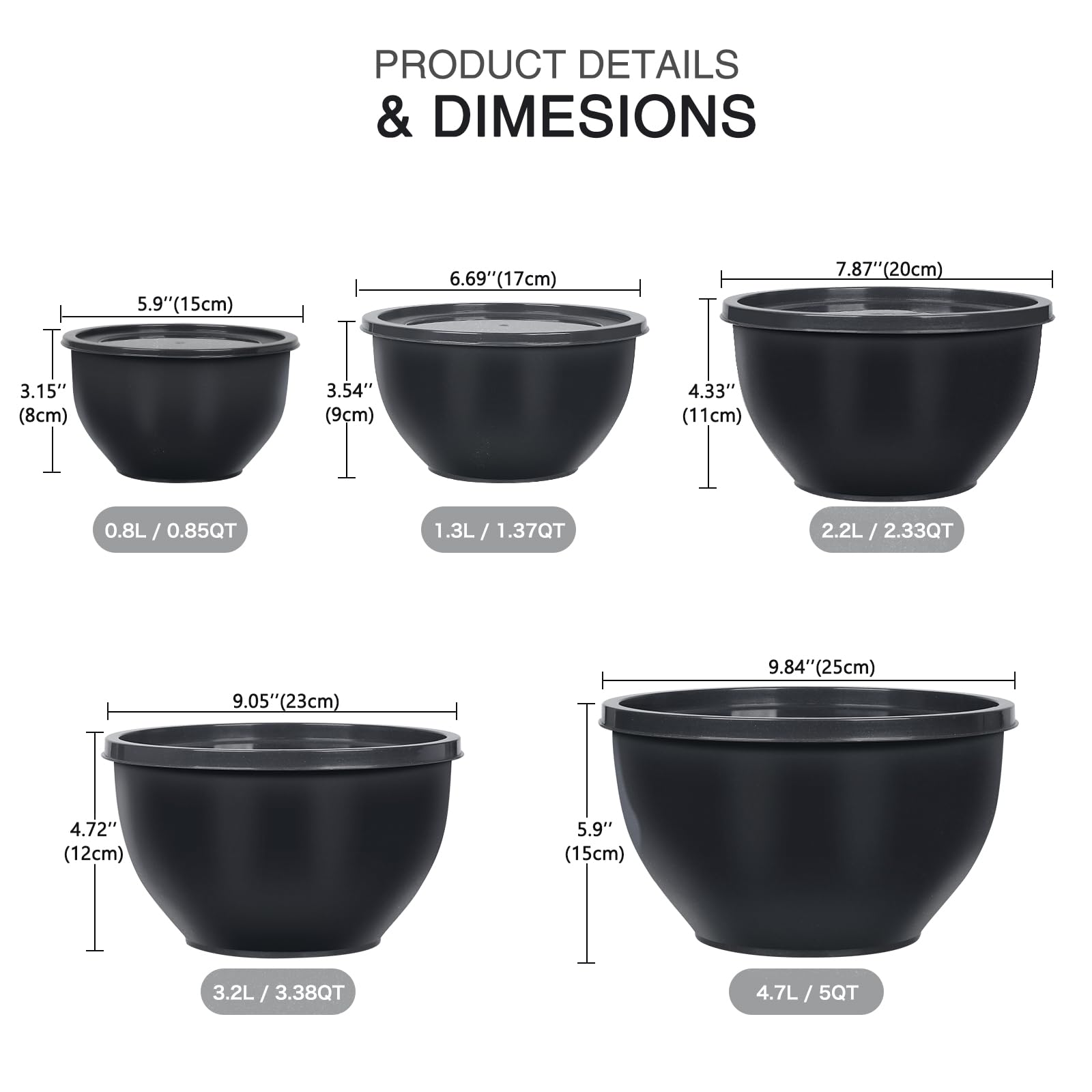 Greentainer nesting bowls save space in a tidy kitchen cabinet