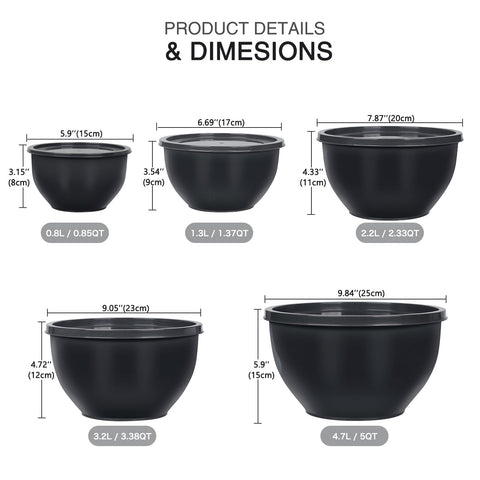 Greentainer nesting bowls save space in a tidy kitchen cabinet