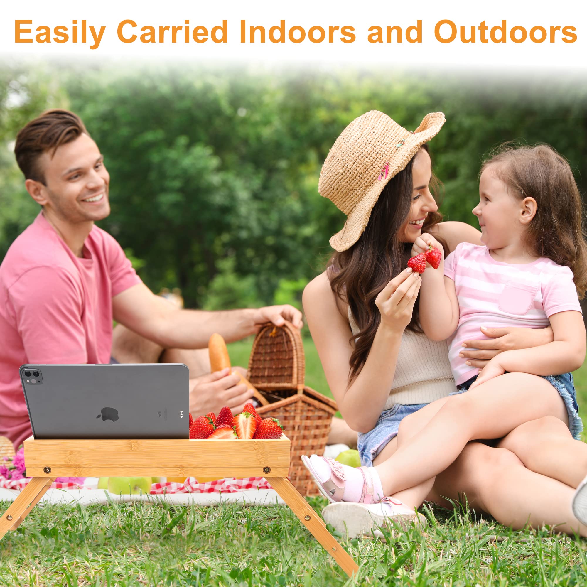 Greenual bamboo tray with warp-resistant, durable surface