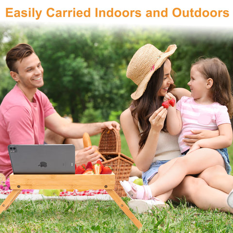 Greenual bamboo tray with warp-resistant, durable surface