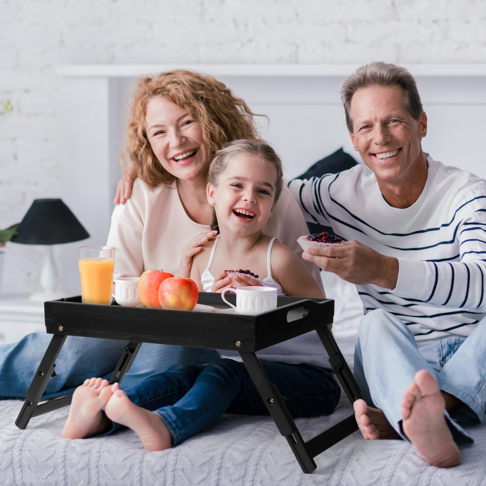 Greenual serving tray suitable for TV dinners and couch snacking.