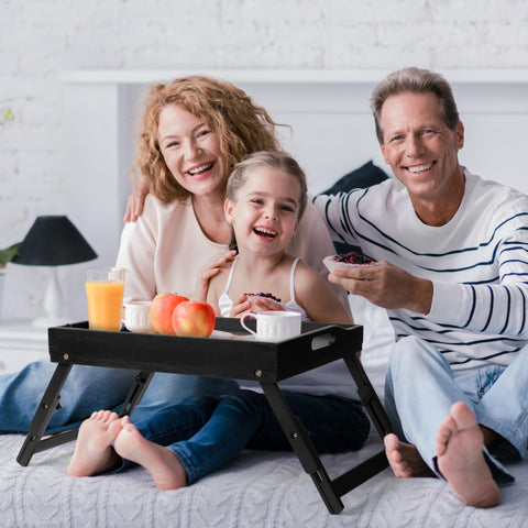 Greenual serving tray suitable for TV dinners and couch snacking.