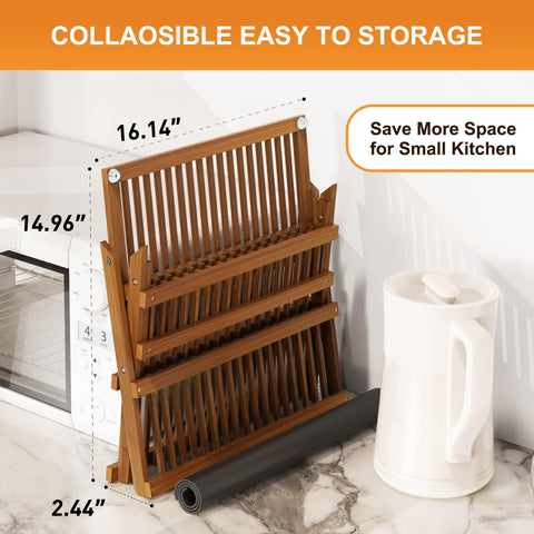 Greenual rack folded flat for compact storage in a cabinet