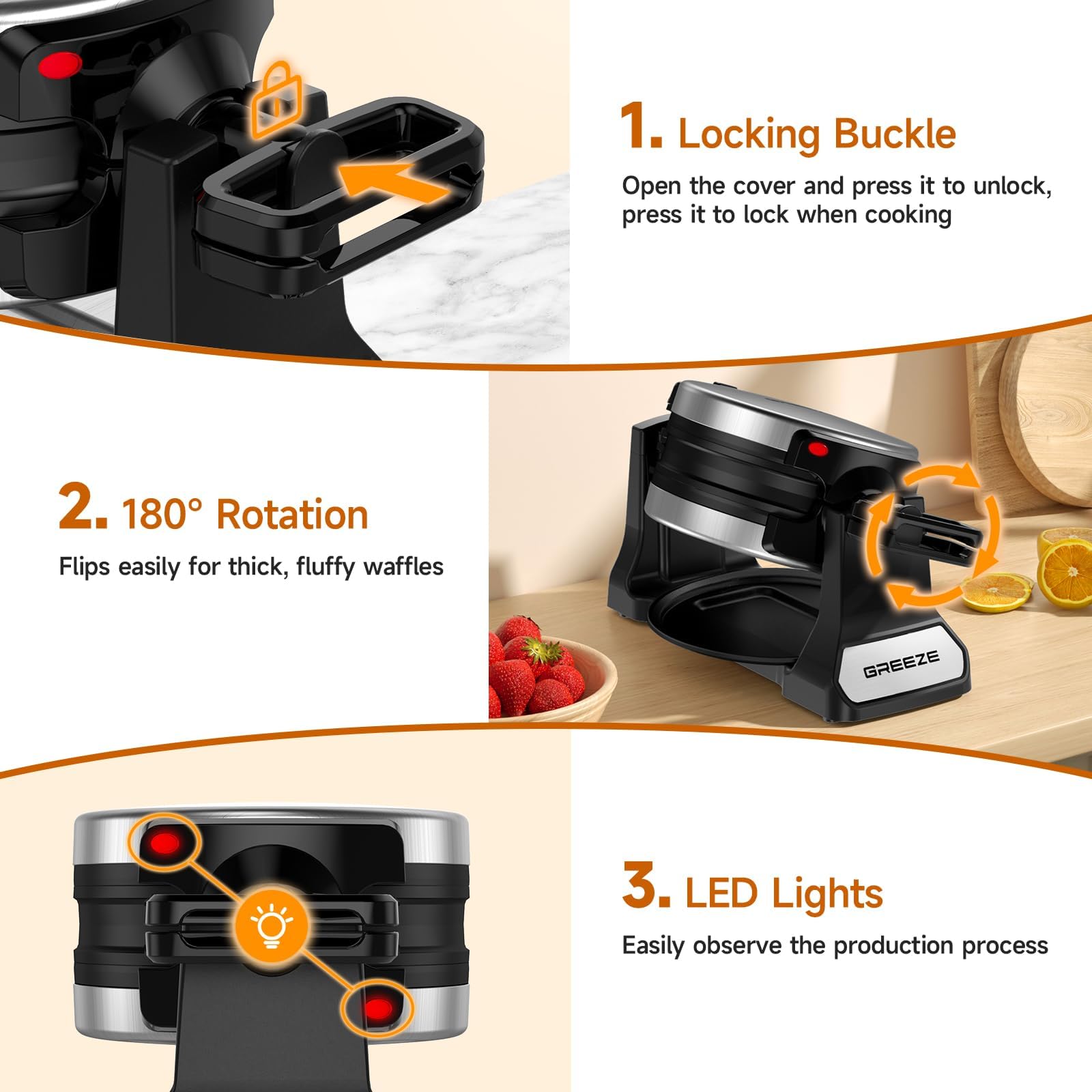 Greeze 1400w-fast-cooking: ready in under six minutes, ideal for busy mornings.