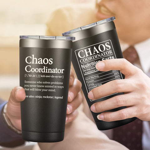 Grifarny Chaos Coordinator tumbler showing vacuum insulation design