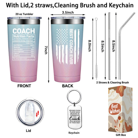 Grifarny Coach Gift Set Stainless Straws provide convenient, reusable sipping options.