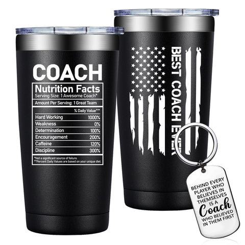 Grifarny coach tumbler 20oz keeps drinks hot or cold on the go.