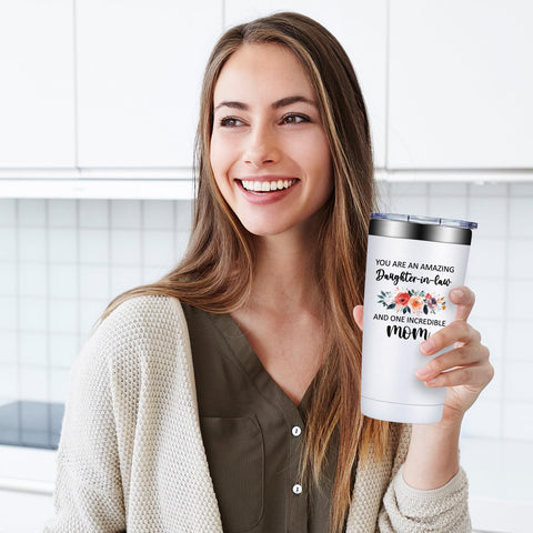 Grifarny Daughter-in-Law Tumbler 20 oz in stainless steel finish for lasting quality.