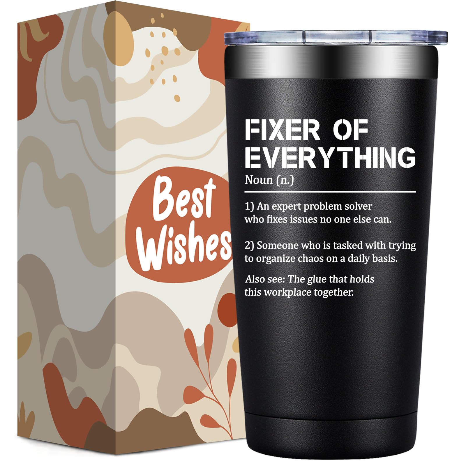 Grifarny Fixer of Everything Tumbler 20oz in gift box for coworker gifting