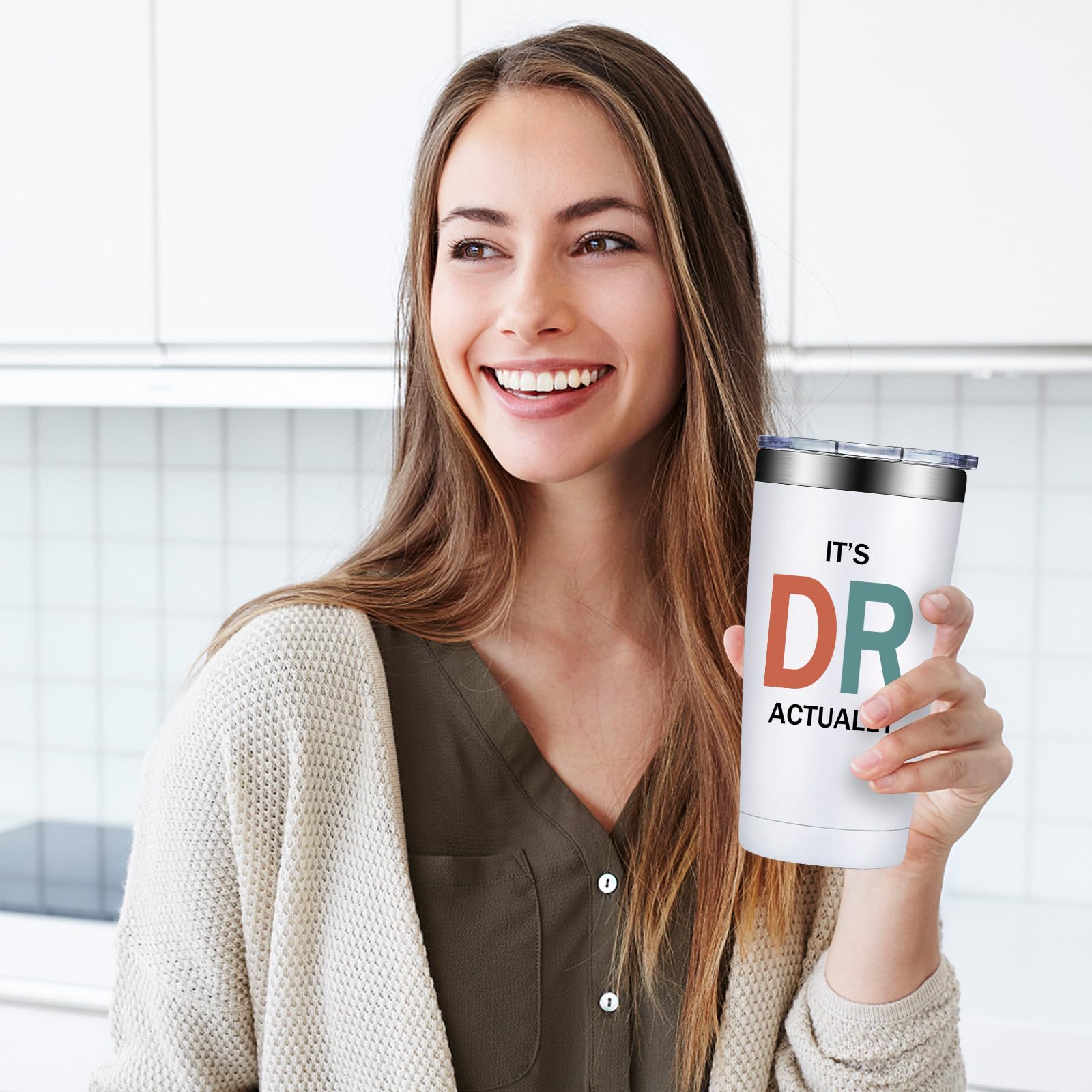 Grifarny Its Dr Actually Tumbler double-wall insulation keeps drinks at the right temp.