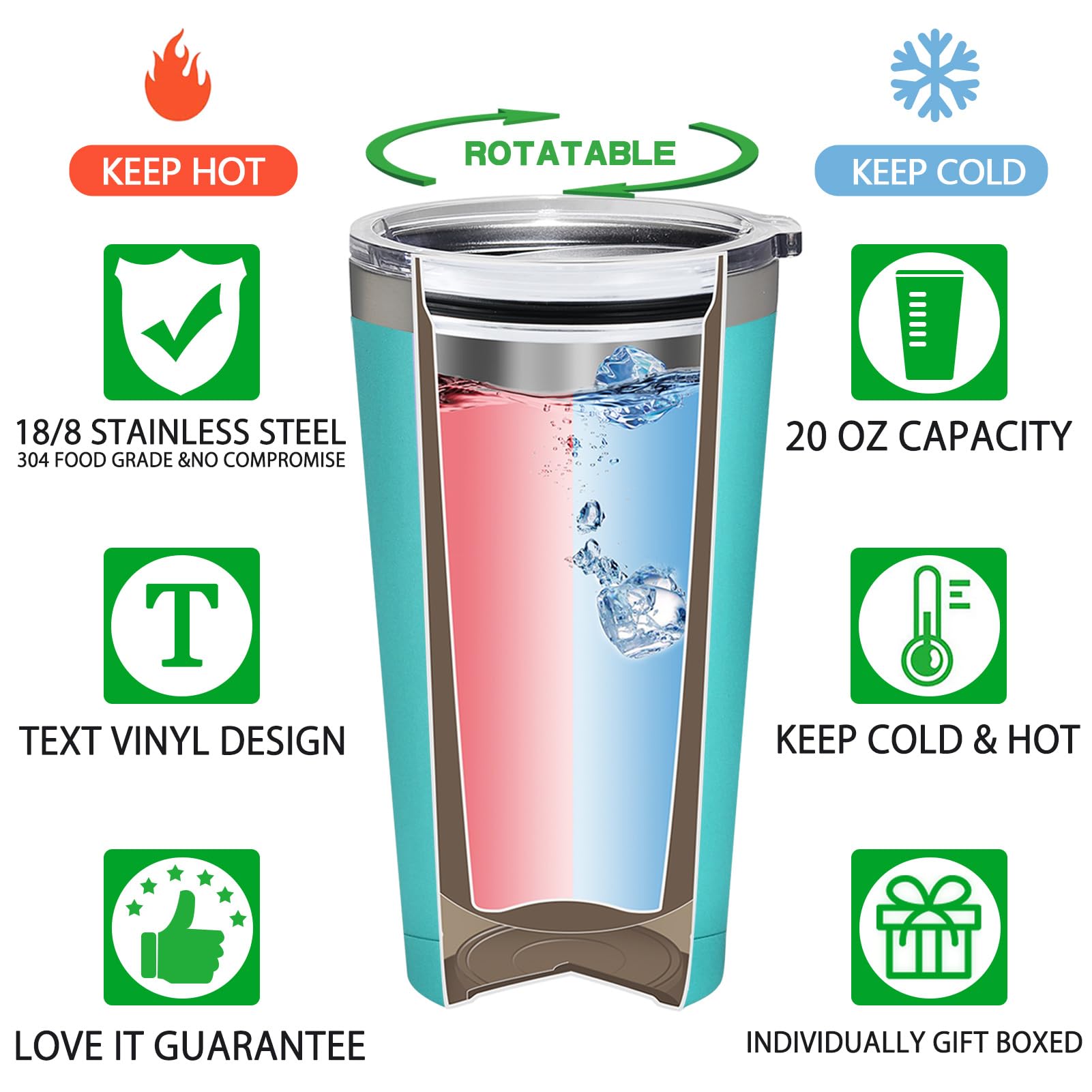 Grifarny Nurse tumbler back view showcasing durable finish