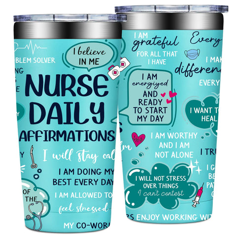 Grifarny Nurse tumbler front view showing insulated performance for hot or cold drinks
