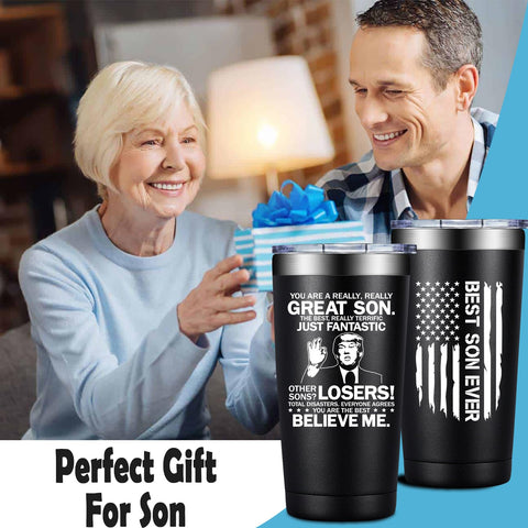 Grifarny You Are a Really Really Great Son tumbler gift box ready for gifting.