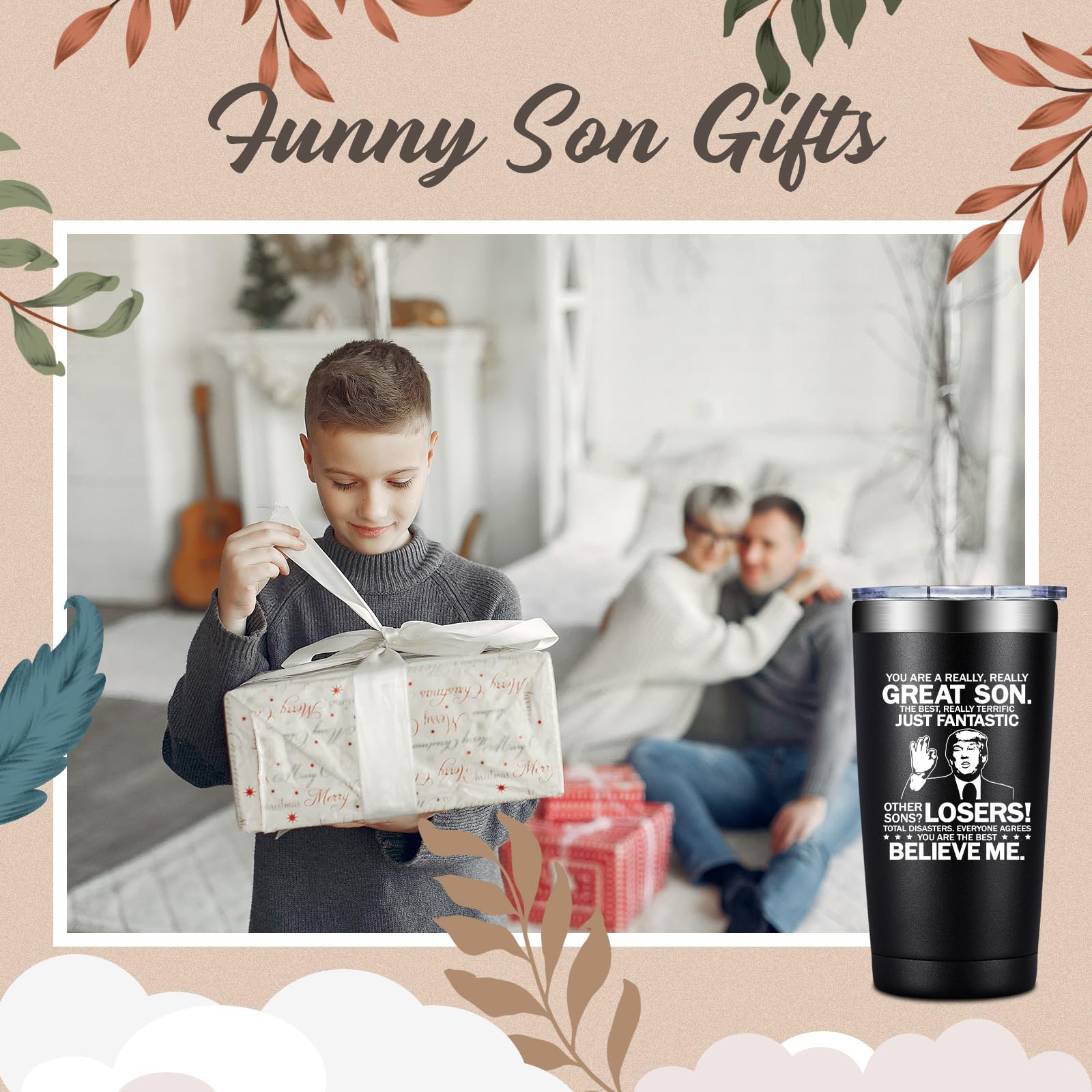 Grifarny You Are a Really Really Great Son tumbler insulation detail with double-wall design.