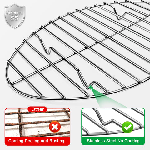 GRILL BUMP 12-inch roasting rack fits ovens for versatile baking and even air circulation.
