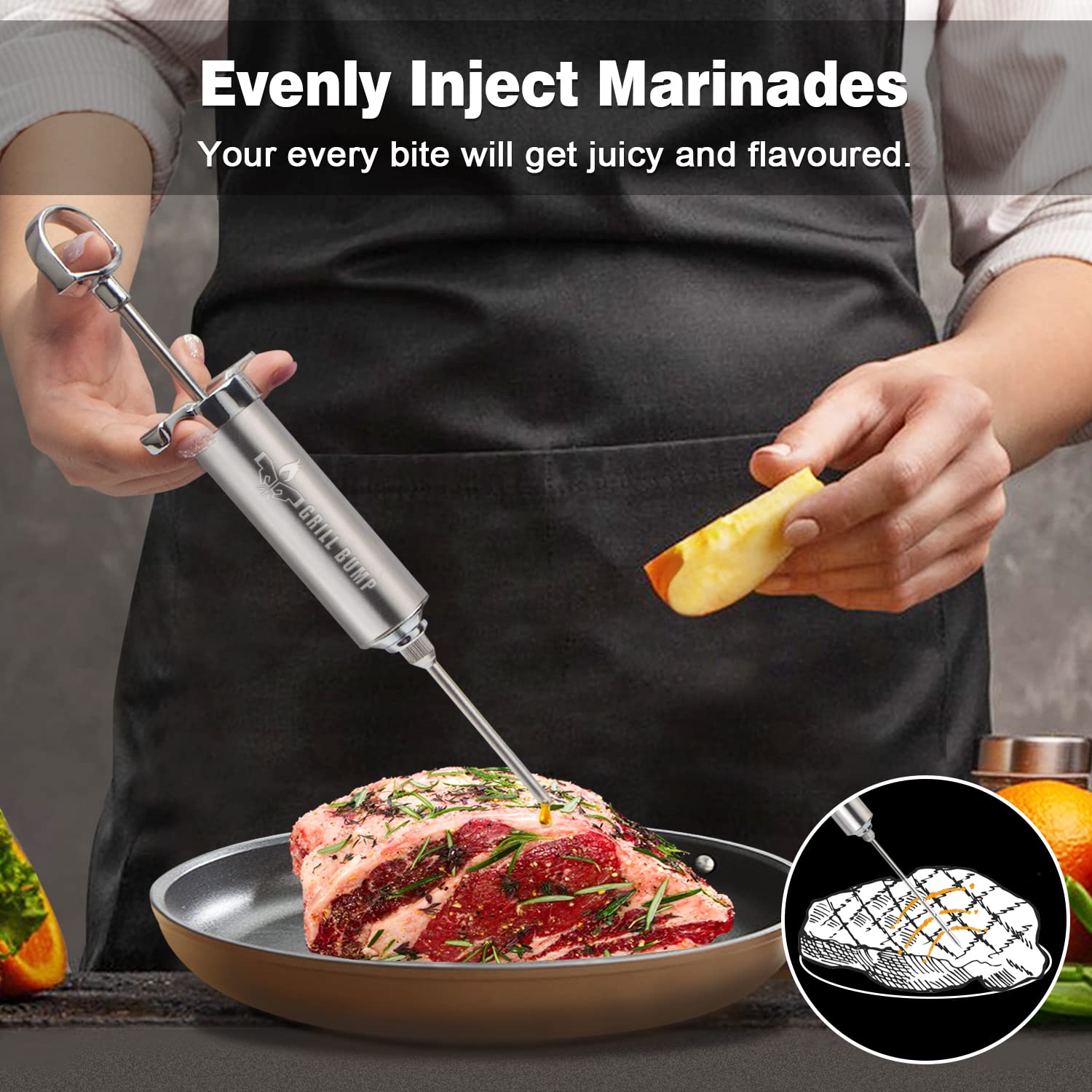 GRILL BUMP cleaning brush set for thorough maintenance