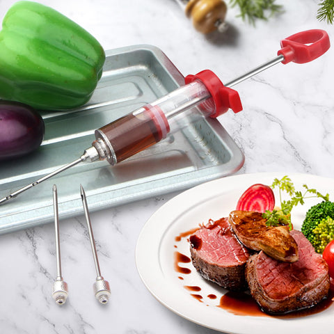 GRILL BUMP ergonomic handle provides comfortable grip during injections