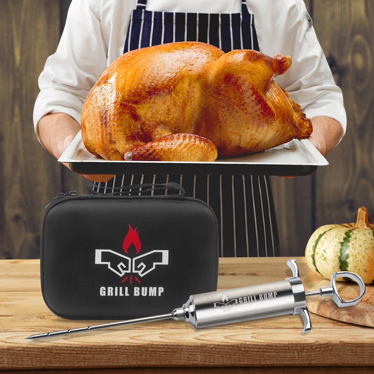 GRILL BUMP stainless steel barrel emphasizes durability and safety