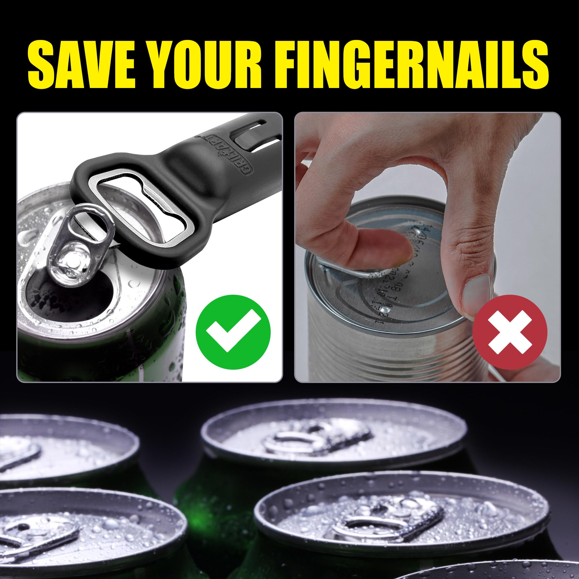GRILLART ideal for long nails, easy opening during grilling.