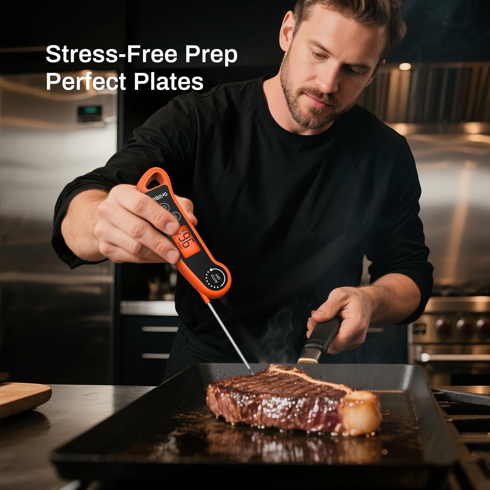 GrillBliss includes batteries and quick-start guide for instant setup.