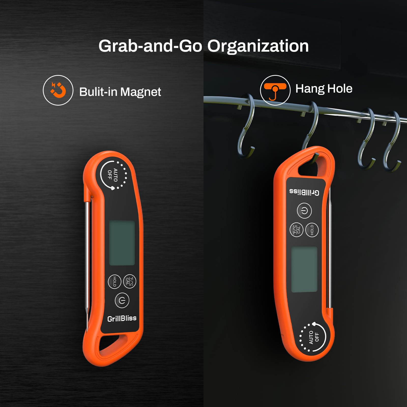 GrillBliss durable digital thermometer for everyday kitchen use.