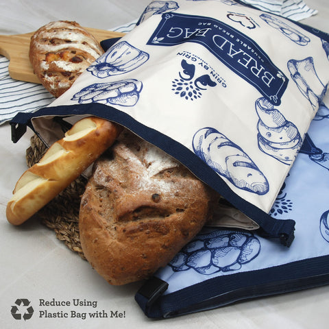 GRIN BY GRIN large 12x17 inch bag provides ample room for homemade loaves.