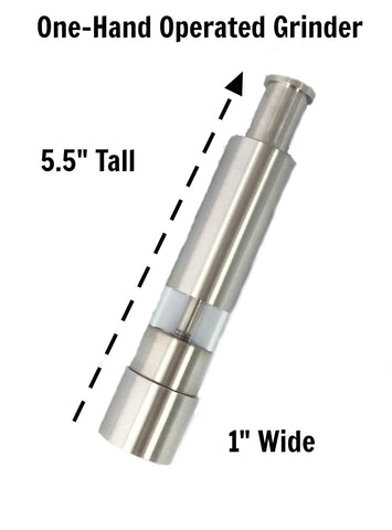 Grind Gourmet stand-included keeps grinders stable and prevents countertop spills.