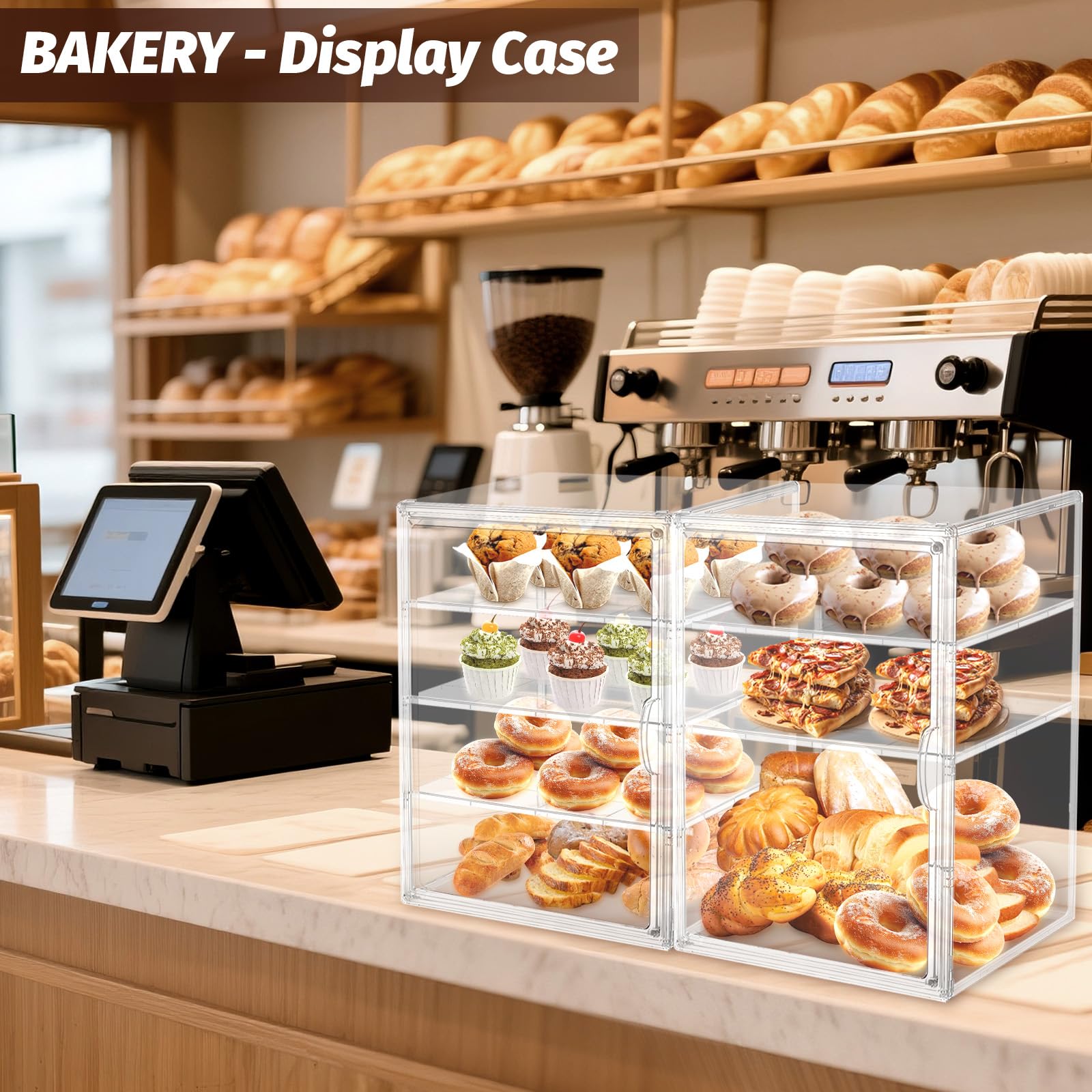 Grnheat stackable pastry rack saves vertical space in busy kitchens.