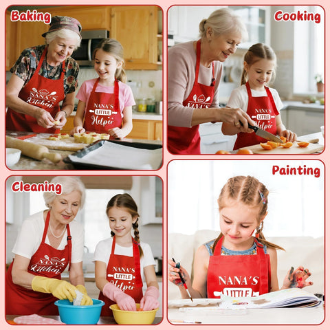 GROBRO7 front pockets for tools and brushes during cooking and crafting.