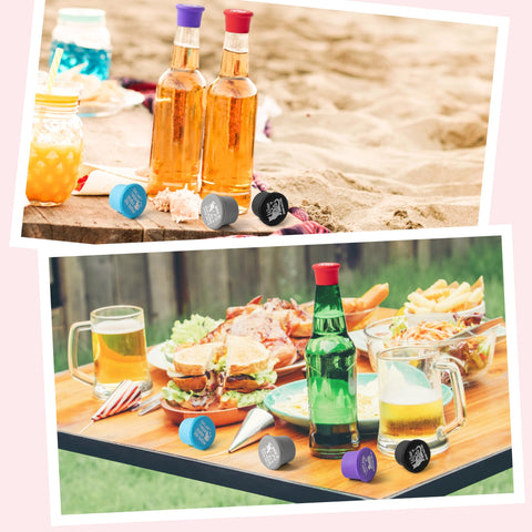 Leak-proof silicone corks fit most bottles
